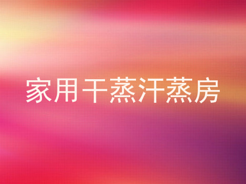 家用干蒸汗蒸房