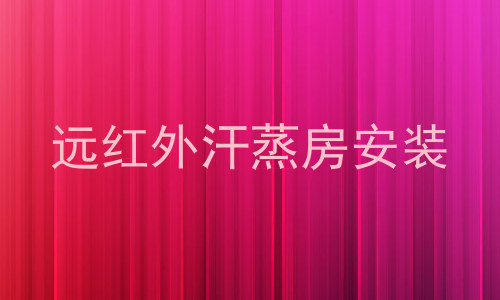 远红外汗蒸房安装