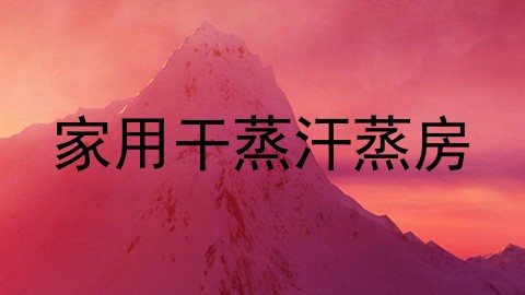家用干蒸汗蒸房