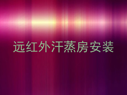 远红外汗蒸房安装