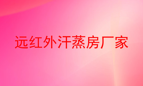 远红外汗蒸房厂家