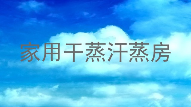 家用干蒸汗蒸房