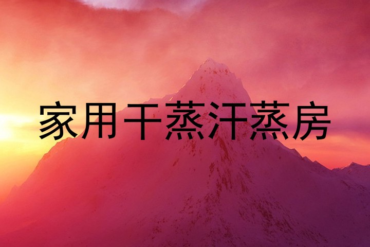 家用干蒸汗蒸房