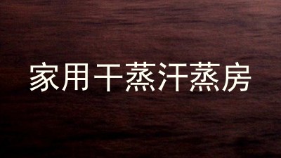 家用干蒸汗蒸房