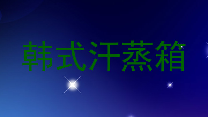 韩式汗蒸箱