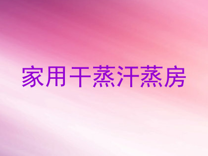 家用干蒸汗蒸房