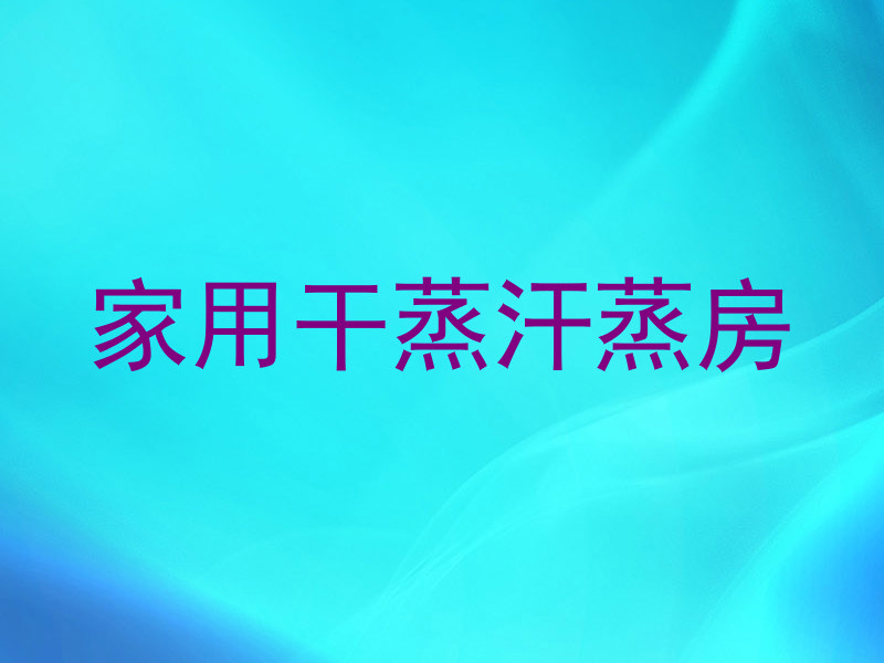 家用干蒸汗蒸房