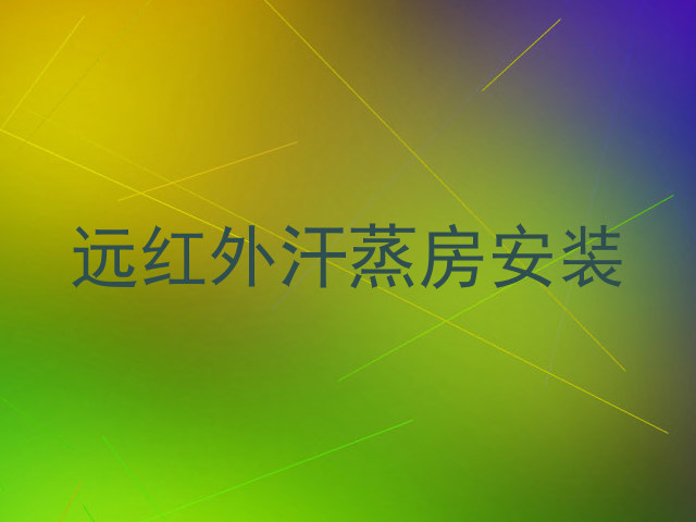 远红外汗蒸房安装