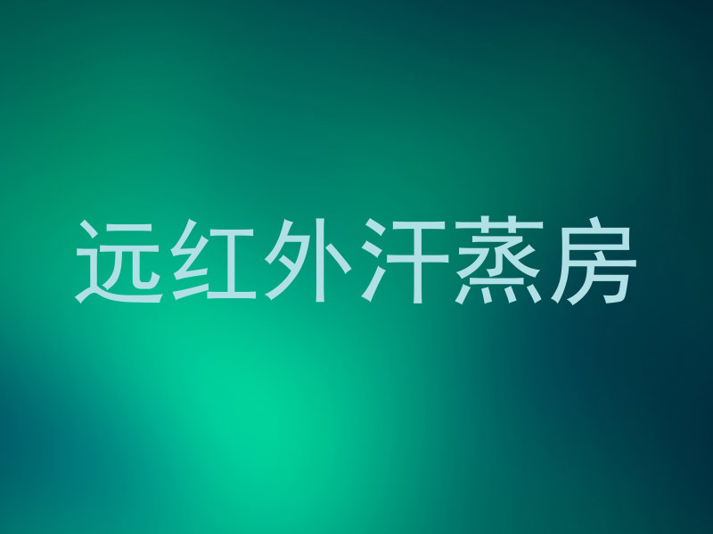 远红外汗蒸房