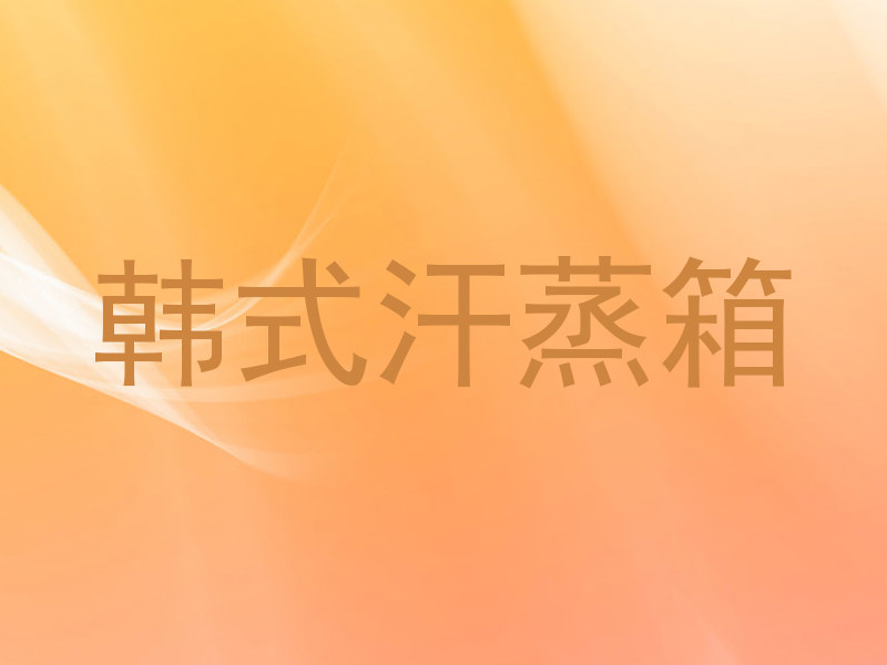韩式汗蒸箱