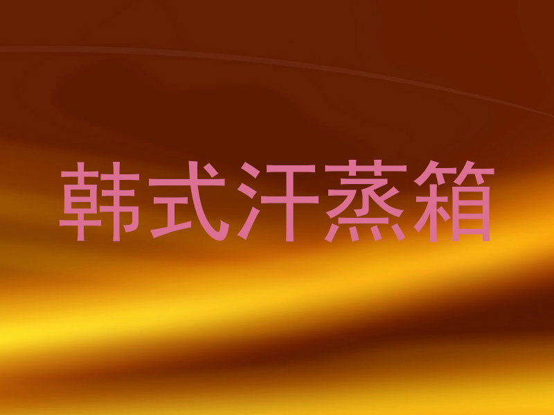 韩式汗蒸箱