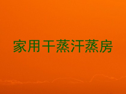 家用干蒸汗蒸房