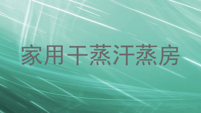 家用干蒸汗蒸房