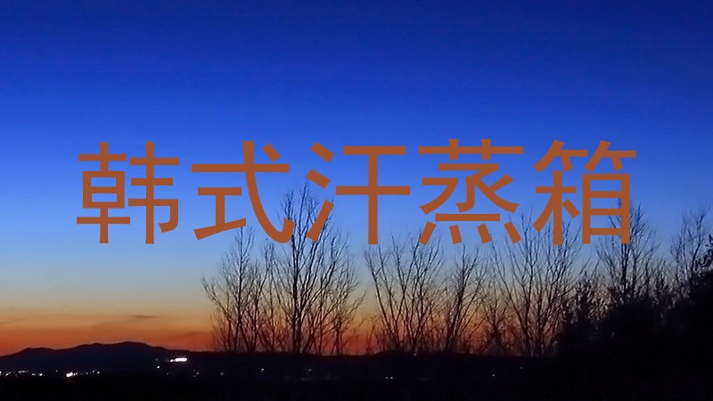 韩式汗蒸箱