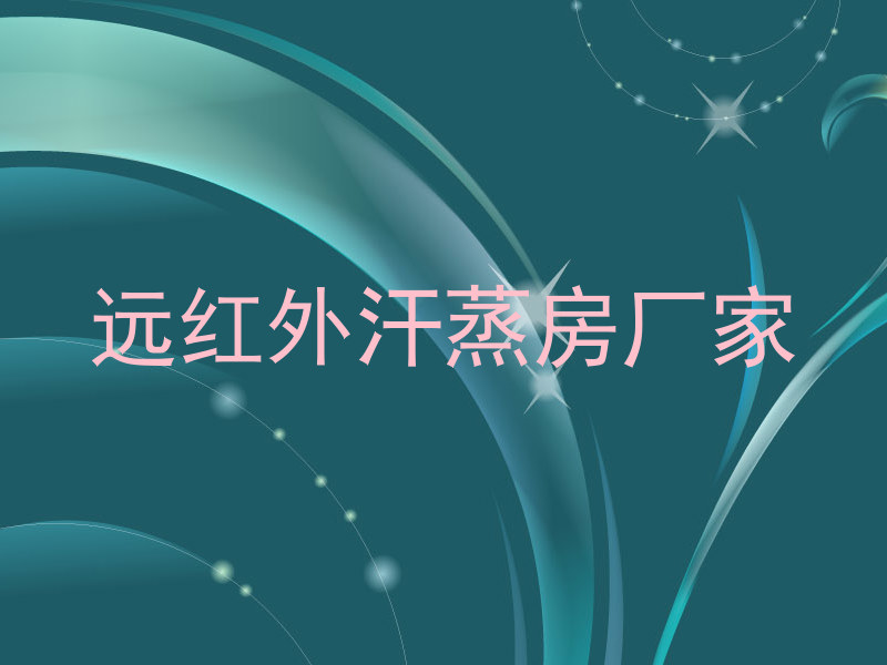 远红外汗蒸房厂家