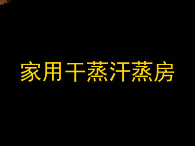家用干蒸汗蒸房