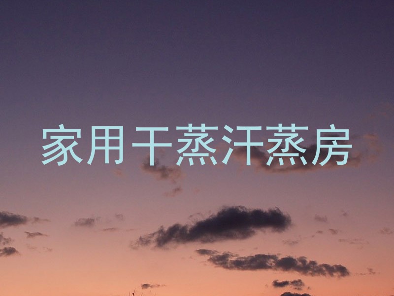 家用干蒸汗蒸房