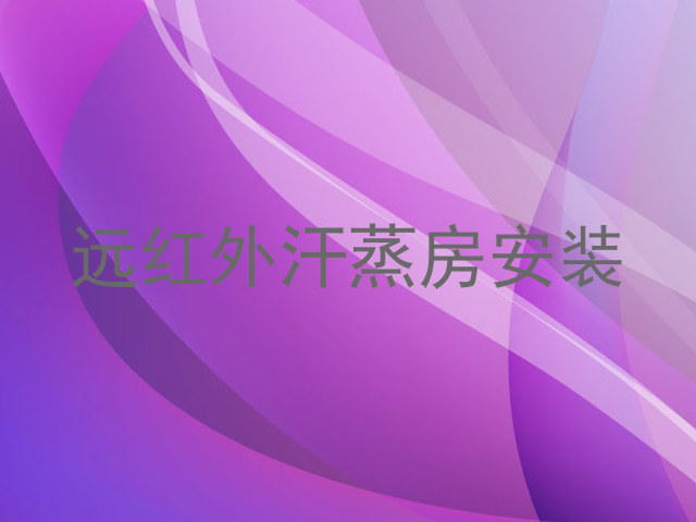 远红外汗蒸房安装