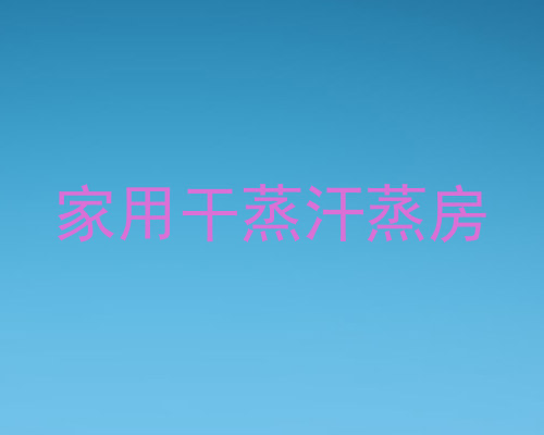 家用干蒸汗蒸房