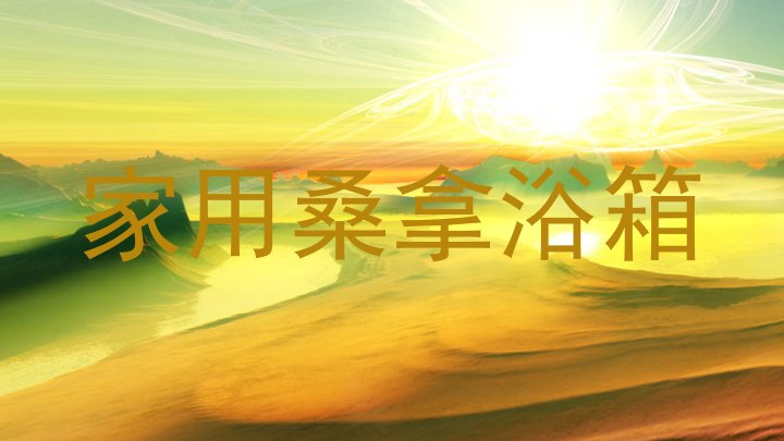 家用桑拿浴箱