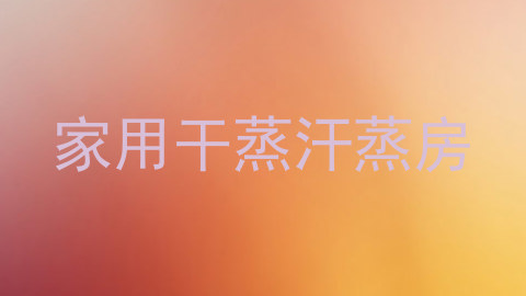 家用干蒸汗蒸房