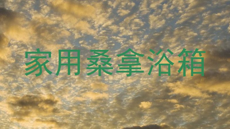 家用桑拿浴箱