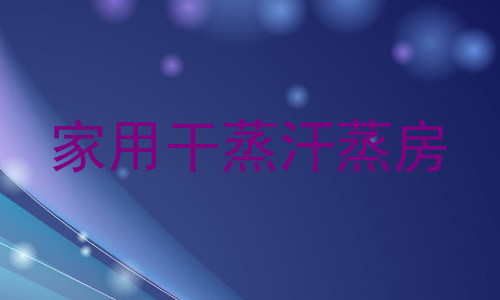 家用干蒸汗蒸房