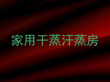 家用干蒸汗蒸房