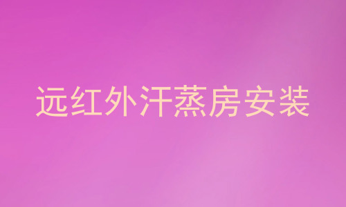 远红外汗蒸房安装