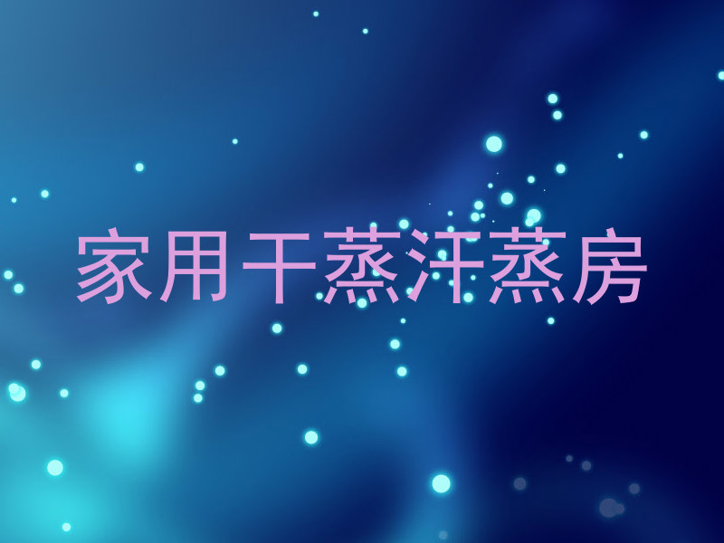 家用干蒸汗蒸房