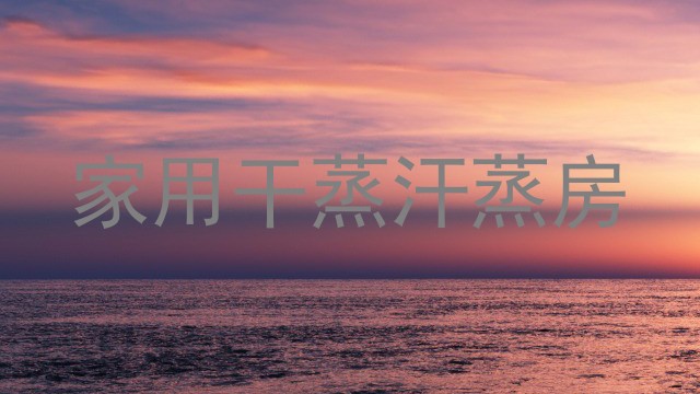 家用干蒸汗蒸房