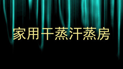 家用干蒸汗蒸房